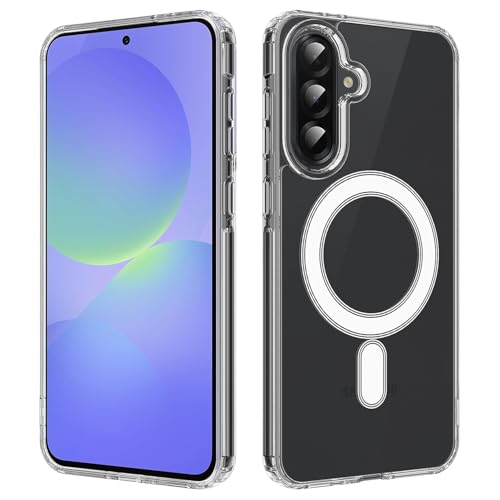 Image of Samsung A15 Transparent Case | Shockproof Bumper & Camera Protection | Magsafe Compatible | Sleek Hard Crystal Back Cover for Samsung A15 - Clear