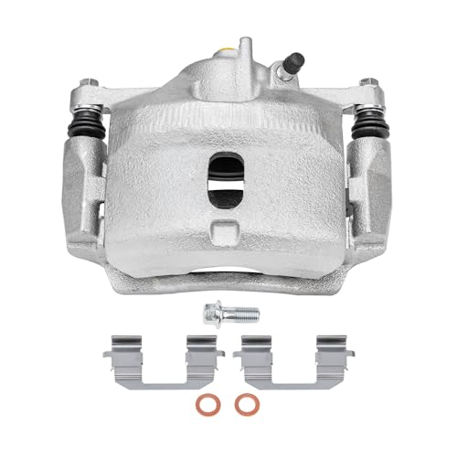 Image of Detroit Axle - Front 2pc Brake Calipers for 97-00 Acura EL | 96-11 Honda Civic, 10-14 Insight, 2 Disc Brake Calipers with Bracket Replacement