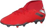 Plantilla acolchada. Adidas Nemeziz 19.3 FG J, Botas de fútbol Niño, Rouge Argent Rouge Solaire, 28 EU