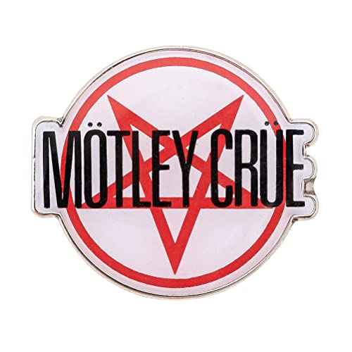 Broche émaillée Motley Crue en métal bronze aux finitions soignées