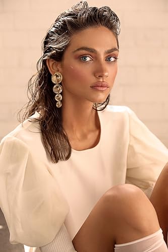 Clip On Earrings For Women Gold Hoop Earrings Statement Chunky Earrings2