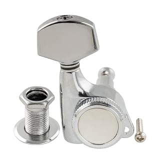 Musiclily Pro 6 en Ligne Ratio 18:1 Guitare Mécaniques Bloquante Locking Tuners Droitier Boutons Hex pour Guitare électrique Style Strat Tele, Chrome - Les Beatles, Paul McCartney, John Lennon, RIngo Starr, George Harrison Musiclily Pro 6 en Ligne Ratio 18:1 Guitare Mécaniques Bloquante Locking Tuners Droitier Boutons Hex pour Guitare électrique Style Strat Tele, Chrome – Image 4