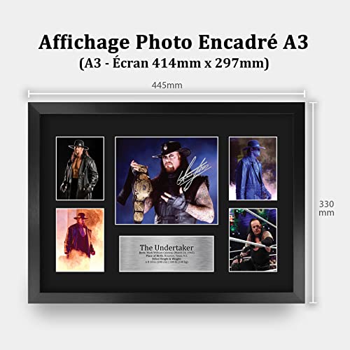 The Undertaker Photo Autographe Signée Édition Cadre Noir Format A3 - 2