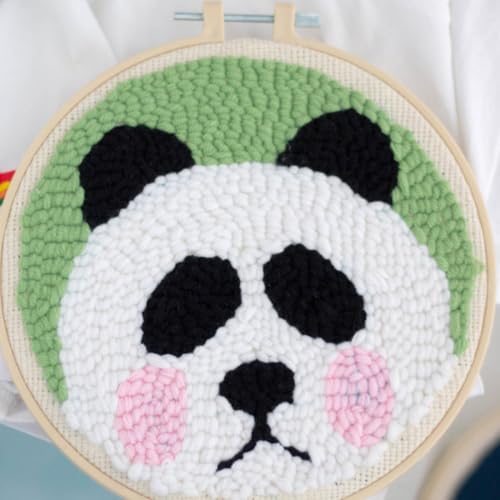 Aguja perforadora de bordado panda para tardes de manualidades redondas 3