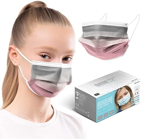 HARD 50 pieces Medical Face Masks, Made in Germany, Type IIR, CE certified EN14683, BFE three layers 99,78% protective surgical masks, disposable face masks - Adults - Blue
