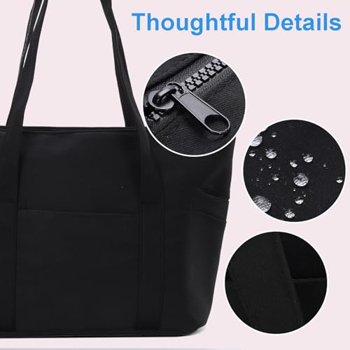 CTWWFS Tote Bag for Women, Travel Essentials Large Tote Bag with Zipper, Top Handle Handbag for Travel, Work3