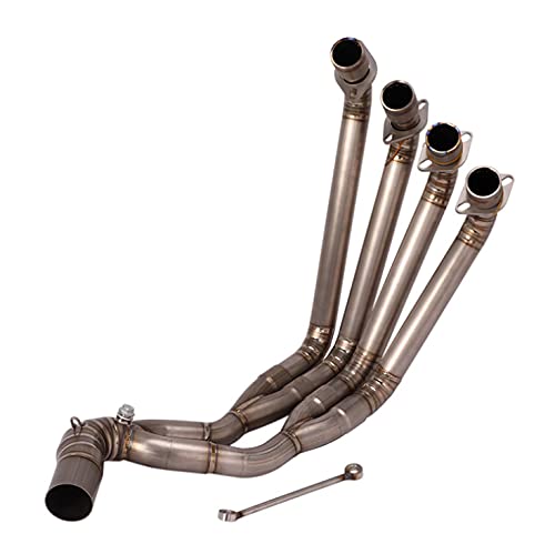 FIRECARP バイク用 エキゾーストパイプ 中間パイプ 50.8mm/60.5mmマフラー対応 ステンレス/チタン合金製 CB650R/CBR650R 2019-2023年 CB650F/CBR650F 2014-2018年モデル対応 (G 50.8m