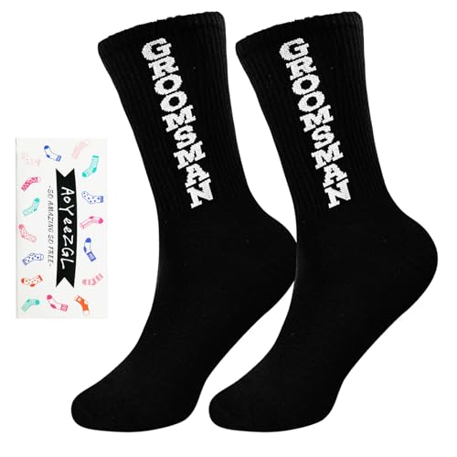 Ao Yee ZGL Gifts for bride and groom socks for proposal groomsman Bestman and bridesmaids socks Bridesmaid Gifts