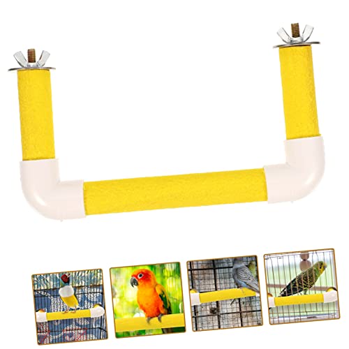 SUPVOX 1 conjunto de papagaios em forma de U, pegador de periquito, poleiro, alimentador de pássaros
