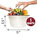 CWI Large Mixing Bowl for Kitchen - Vintage Metal Bowl for Kitchen, Camping, and Everyday Use - Chip-Resistant for Long-Lasting Durability