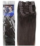20 inch DARK BROWN (Col 2). Full Head Clip in Human Hair Extensions. High quality Remy Hair!. 100g Weight