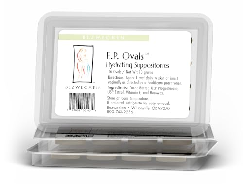 Bezwecken - EP Ovals (3-Pack) -16 Oval Suppositories - Professionally Formulated to Alleviate Vaginal Dryness in Menopausal Women - Unique Blend of Progesterone & Estriol
