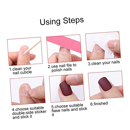 FOMIYES 100 Peças De Armadura De Caixão Para Meninas Unhas Postiças Unhas Postiças Para Meninas Pren