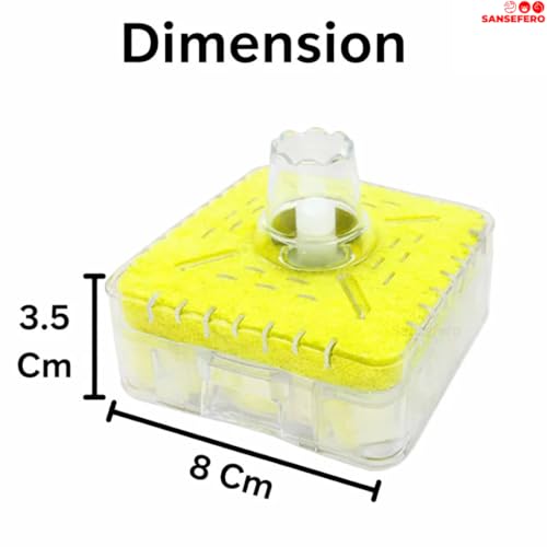 Image of SANSEFERO BL-A01 Biological Sponge Filter for Aquarium with 2mm L Tube Air-Powered Oxygen Bubble Filter Bio Sponge for Shrimp Tanks,Bowl, Fish Tank Quiet & Gentle (No Motor Added)