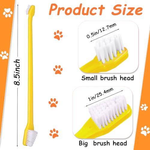 Image of Honeydak Dog Toothbrush Bulk Dual Headed Dental Brushes Dogs Tooth Brushing Kit Long Handle Pet Tooth Brush for Puppy Large Small Cats and Most Pets Teeth Cleaning Dental Supplies(70 Pcs,Multicolor)