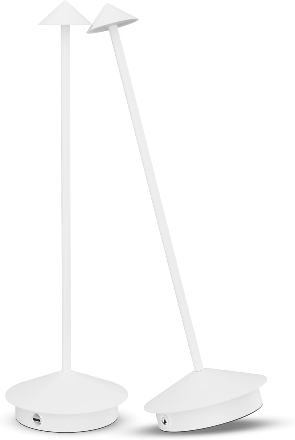 2-Pack Rechargeable LED White Table Lamp,6000mAh Battery Operated Table Light,27000K-6000K Dimmable Cordless Desk Lamp,IP54 Waterproof Outdoor Table Light for Dinner/Restaurant/Home/Bedroom