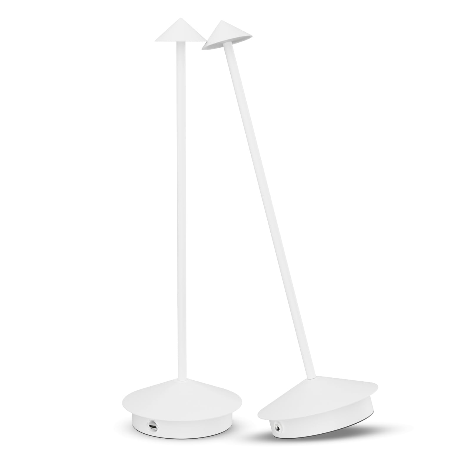 2-Pack Rechargeable LED White Table Lamp,6000mAh Battery Operated Table Light,27000K-6000K Dimmable Cordless Desk Lamp,IP54 Waterproof Outdoor Table Light for Dinner/Restaurant/Home/Bedroom