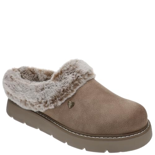 Skechers Women's Keepsakes Lite-Cozy Blend Slipper, Taupe, 6.5