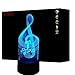 Produktbild 3D Note Lampe USB Power 7 Farben Amazing Optical Illusion 3D LED Lampe Formen Kinder Schlafzimmer Nacht Licht
