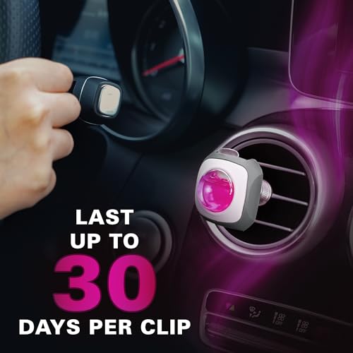 Image of Air Jungles Flora Bliss Scent Car Air Freshener Vent Clip 6 Ct Long Lasting | Up to 180 days, Natural Essential Oil, Car Fragrance Accessories for Women and Men, Odor Eliminator, 4 mL Each