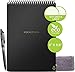 Rocketbook Smart Reusable Notebook, Flip Executive Size Spiral Notebook, Infinity Black, (6