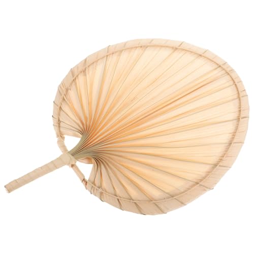 CAXUSD Abanico Artesanal de Palma Mano Ventilador Portátil para Verano Decoración Natural para Hogar Fiesta y Boda