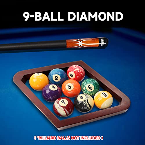 GSE Games & Sports Expert Deluxe Heavy Duty Solid Wood Billiard 8-Ball Triangle or 9-Ball Diamond Pool Ball Racks for 2-1/4" Pool Balls (Mahogany Diamond Rack) by GSE Games & Sports Expert - Image 4