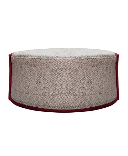 Image of Vastraa Fusion Himachali Topi for Men | Nepali Headwear | Traditional Kullu Cap | Pahadi Topi | Kashmiri Hat | Wool Handcrafted Ethnic Wear