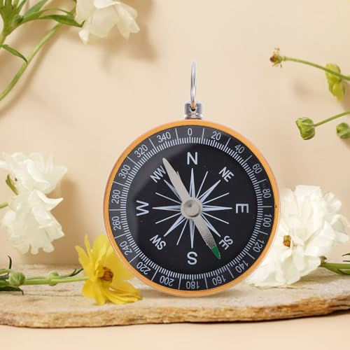 Brújula de viaje portátil de aleación de aluminio Beaupretty miniatura 4