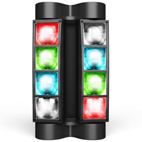 Double Arm Moving Head Stage Light, 8 RGBW LED Beams | DMX Contro...
