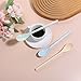 5pcs Long Handle Mixing Spoon 7.2 Inch Colorful Coffee Stirring Spoons Melamine Plastic Latte Machiatto Stirring Longdrink Spoons Long Teaspoons for Tall Iced Tea Sundae Cocktail