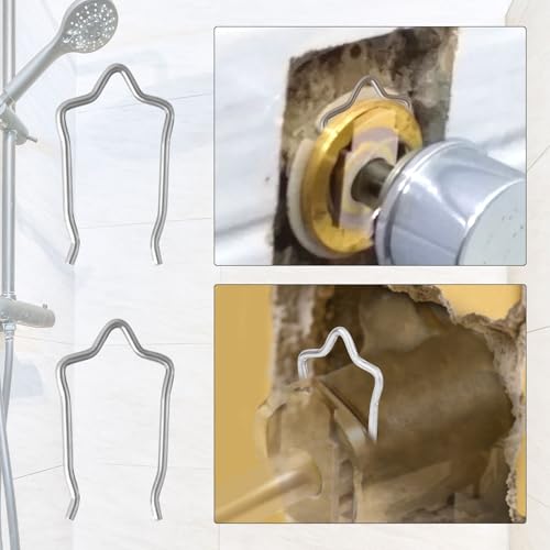 Tinoaly 10stk Ventilhalteklammern, Edelstahl Halteklammern Kompatibel mit Moen 96914 Ersatzteile für Moen Posi-Temp Einhebel Wannen Duschventil