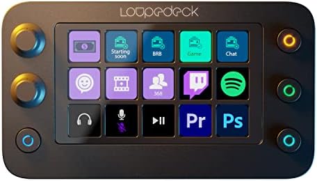 Loupedeck Live S - The Streaming Console for Desktop Productivity, Full Stream Control and Content Creation with Customizable LED Touchscreen Buttons,