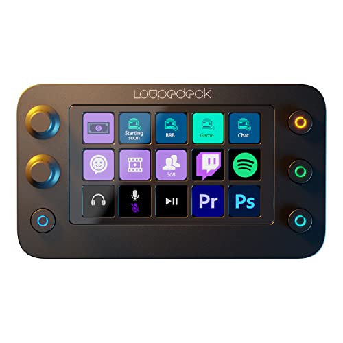Loupedeck Live S – The Streaming Console for Desktop Productivity, Full Stream Control and Content Creation with Customizable LED Touchscreen Buttons, Dials and RGB Buttons, Works with PC and Mac
