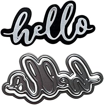 Hello Words Metal Die Cuts Basic Words Die Cuts for DIY Scrapbooking Photo Album Paper Crafting Card Making Decorative