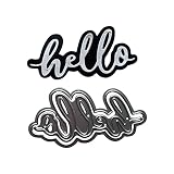 Hello Words Metal Die Cuts Basic Words Die Cuts for DIY Scrapbooking Photo Album Paper Crafting Card