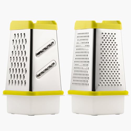 Rallador de cocina 4 caras Mekalero de acero inoxidable miniatura 6