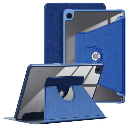 Coque Samsung Tab A9 Plus rotative 11 pouces pour travailler partout en bleu