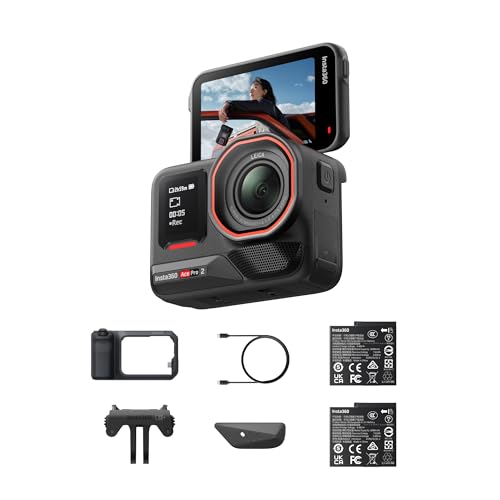 Image of Insta360 Ace Pro 2 Xplorer Pro Bundle - 8K Waterproof Action Camera Co-Engineered with Leica, 1 /1.3 inch Sensor, Dual AI Chip, Leading Low Light, Xplorer Grip Pro Kit for Street Photography