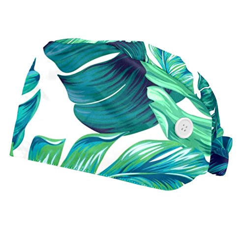 Chapeaux bouffants premium JDEZ en feuilles vertes ajustables
