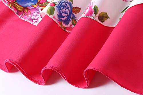 Llqkjoh Girl Dress Kids Ruffles Lace Party Girls Maxi Pageant Dress Girls Special Occasion Dresses 4-6X Kids Birthday Dresses For Girls Size 10-11 (1868 Fushia,10) #TOP5