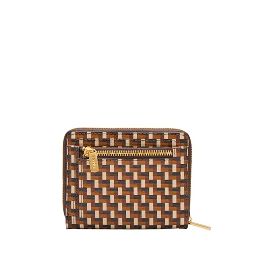 Image of Fossil Women's Logan RFID-Blocking Leather Mini Multifunction Bifold Wallet