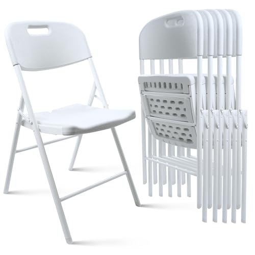 6 Pack Folding Chair, 700 lb Weight Capacity,Indoor/Outdoor Heavy...