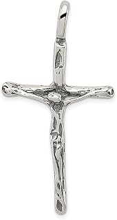 Colar de prata esterlina 925 crucifixo cruz religiosa pingente joias finas latinas presentes para mulheres para ela, Prata esterlina