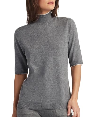 Image of Company Ellen Tracy Women's Women's Mock Neck Sweater, Carlee Elbow Sleeve Turtleneck Pullover Shirt Top