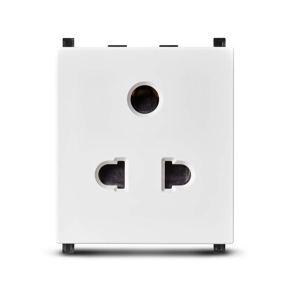 Schneider Electric Zencelo India-2/3 Pin Universal Socket with Shutter-White (Pack of 1)-image-19