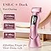 rategist Cordless Electric Razors for Women: Rechargeable Painless Bikini Trimmer for Body Hair - IPX7 Waterproof Shaver with LED Display for Face/Underarm/Leg Blush Pink