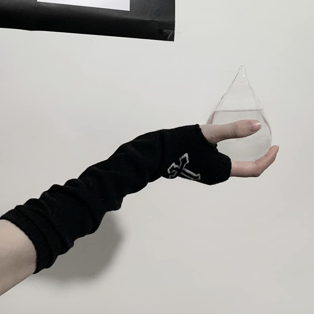 For Arm Sleeve Long Arm Warmer Fingerless Gloves Knit Arm Sleeves Stretchy Half Finger Gloves Halloween Costume