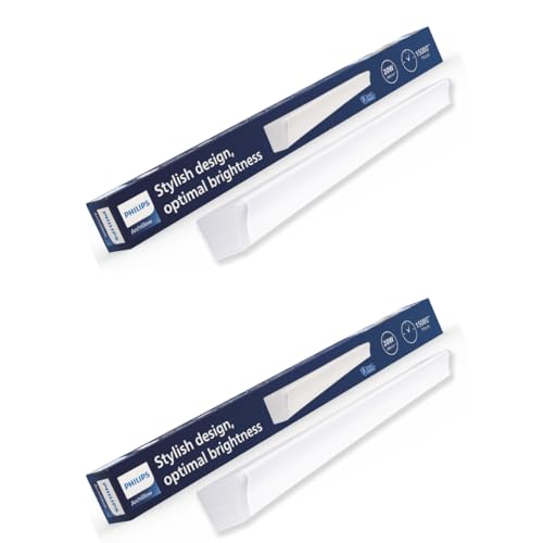 Image of Philips 1.6ft 20W Compact Mirror Light | ArchGlow Decorative Modern Tubelight for Home | Warm White, Pack of 2