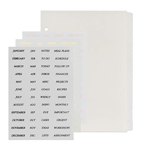 Intercalaires A5 plastique translucide Multibey pour organiser votre bullet journal